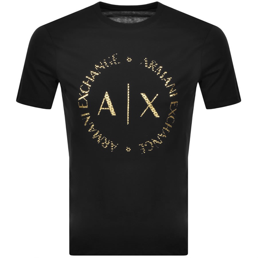 Alternative Image for ProductArmani Exchange Crew Neck Logo T Shirt Black1